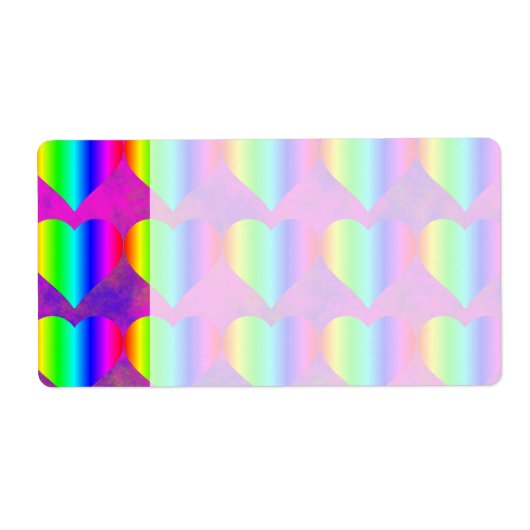 Farbenfrohe Girly Rainbow Herz Teen Muster (Vorne)