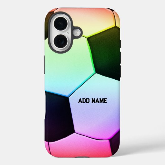 Farbenfrohe Girly Soccer | Fußball Case-Mate iPhone Hülle (Rückseite)