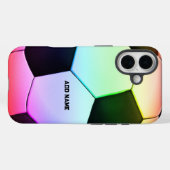 Farbenfrohe Girly Soccer | Fußball Case-Mate iPhone Hülle (Rückseite (Horizontal))