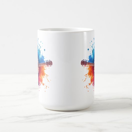 Farbenfrohe Gitarre Kaffeetasse (Mittel)