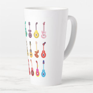 Farbenfrohe Gitarre Milchtasse