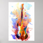 Farbenfrohe Gitarre Poster (Vorne)
