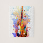 Farbenfrohe Gitarre Puzzle (Vertikal)
