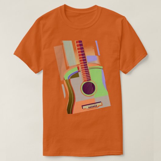 Farbenfrohe Gitarre-T - Shirt (Design vorne)