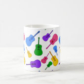 Farbenfrohe Gitarren-Collage in Rainbow-Tasse Kaffeetasse (Mittel)