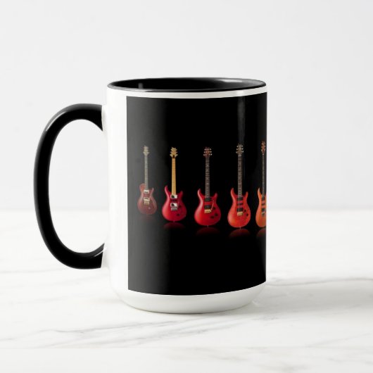 Farbenfrohe Gitarrenspielmusik Lover Tasse (Links)