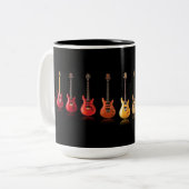 Farbenfrohe Gitarrenspielmusik Lover Tasse (Vorderseite Links)