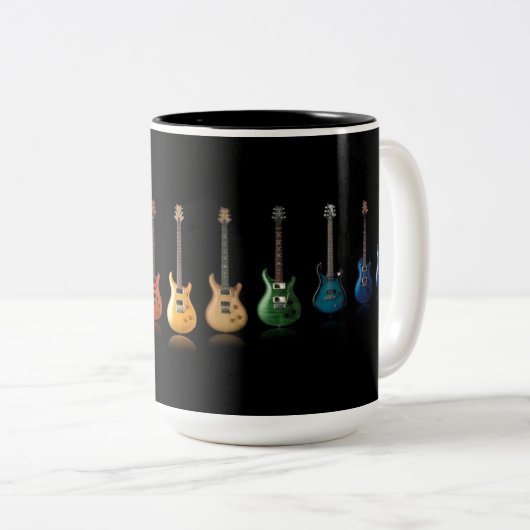 Farbenfrohe Gitarrenspielmusik Lover Tasse (VorderseiteRechts)