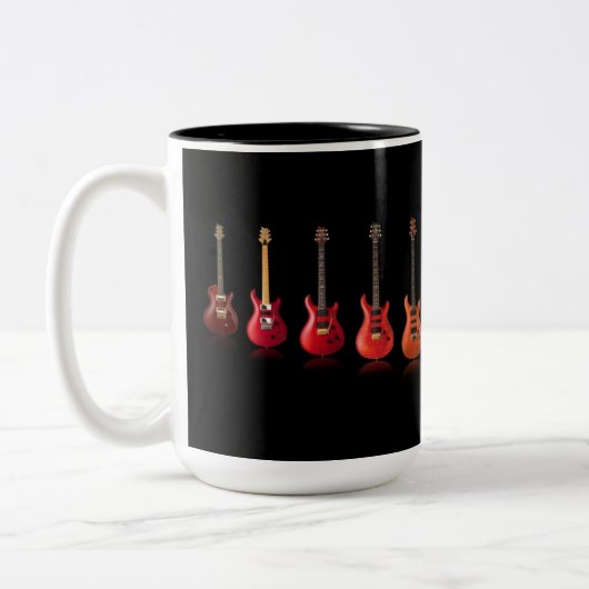 Farbenfrohe Gitarrenspielmusik Lover Tasse (Links)