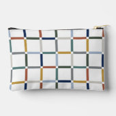 Farbenfrohe Gitter im Negativen Weltraum Jugendsti Zubehörtasche (Rückseite)