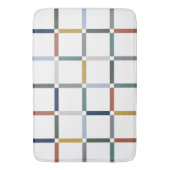 Farbenfrohe Gitter mit Negative Space Impressionis Badematte (Vorderseite Vertikal)