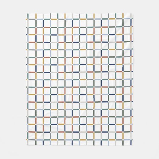 Farbenfrohe Gitter mit Negative Space Impressionis Fleecedecke (Vorderseite)