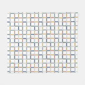 Farbenfrohe Gitter mit Negative Space Impressionis Fleecedecke (Vorderseite (Horizontal))