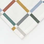 Farbenfrohe Gitter mit Negative Space Impressionis Fleecedecke (Ecke)