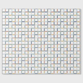 Farbenfrohe Gitter mit Negative Space Impressionis Geschenkpapier (Flach)