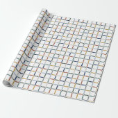 Farbenfrohe Gitter mit Negative Space Impressionis Geschenkpapier (Ungerollt)