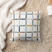 Farbenfrohe Gitter mit Negative Space Impressionis Kissen (Decke)