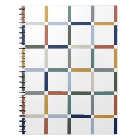 Farbenfrohe Gitter mit Negative Space Impressionis Notizblock (Vorderseite)