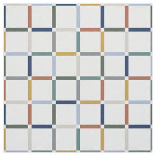 Farbenfrohe Gitter mit Negative Space Impressionis Stoff