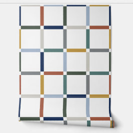 Farbenfrohe Gitter mit Negative Space Impressionis Tapete