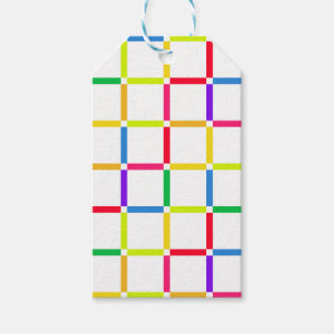 Farbenfrohe Gitter mit Negativem Space Pop Art Ins Geschenkanhänger