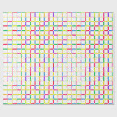 Farbenfrohe Gitter mit Negativem Space Pop Art Ins Geschenkpapier (Flach)