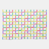 Farbenfrohe Gitter mit Negativem Space Pop Art Ins Geschirrtuch (Horizontal)