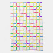 Farbenfrohe Gitter mit Negativem Space Pop Art Ins Geschirrtuch (Vertikal)
