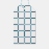 Farbenfrohe Gitter mit negativen Meeresfarben im W Geschenkanhänger (Vorderseite)