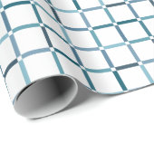 Farbenfrohe Gitter mit negativen Meeresfarben im W Geschenkpapier (Rolleneckpunkt)