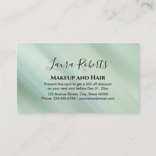 Farbenfrohe Glam Iradiscent Sparkle Holographic Di Rabattkarte (Rückseite)