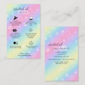 Farbenfrohe Glam Iridescent Sparkor ätherisches Öl Visitenkarte (Vorne/Hinten)