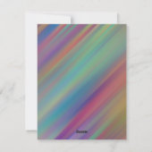 Farbenfrohe, glänzende Blankokarte Feiertagskarte (Rückseite)