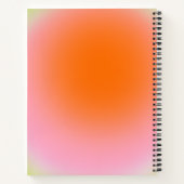 Farbenfrohe glänzende Linse Grün Rosa Orange Notizblock (Rückseite)