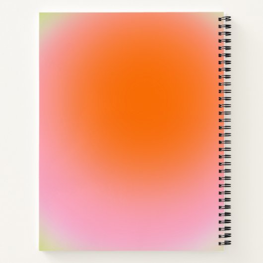 Farbenfrohe glänzende Linse Grün Rosa Orange Notizblock (Rückseite)