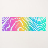 Farbenfrohe glänzende Marmormatte Abstrakte Custom Yogamatte (Rückseite (Horizontal))