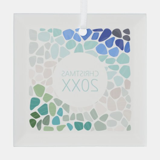 Farbenfrohe Gläser Ornament Aus Glas (Rückseite)