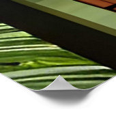 Farbenfrohe Glasfenster Naturlandschaft Poster (Ecke)