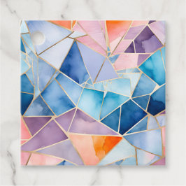 Farbenfrohe Glasmosaike Kunst - Tags Geschenkanhänger