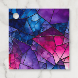 Farbenfrohe Glasmosaike Kunst - Tags Geschenkanhänger