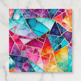 Farbenfrohe Glasmosaike Kunst - Tags Geschenkanhänger