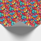 Farbenfrohe Glasmuster im Hintergrund Geschenkpapier (Ecke)