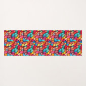 Farbenfrohe Glasmuster im Hintergrund Yogamatte (Rückseite (Horizontal))