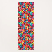 Farbenfrohe Glasmuster im Hintergrund Yogamatte (Vorderseite)