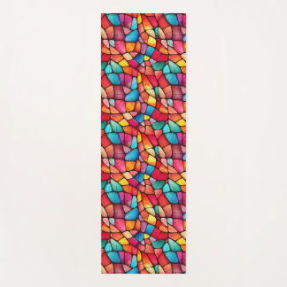 Farbenfrohe Glasmuster im Hintergrund Yogamatte
