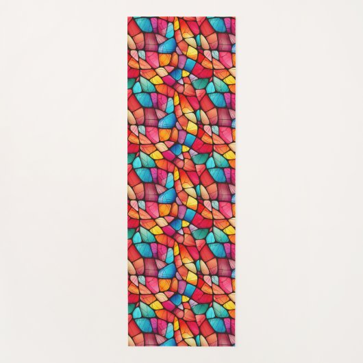 Farbenfrohe Glasmuster im Hintergrund Yogamatte (Vorderseite)