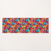 Farbenfrohe Glasmuster im Hintergrund Yogamatte (Vorderseite (Horizontal))