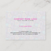 Farbenfrohe Glasperlen im Blumendesign Visitenkarte (Rückseite)