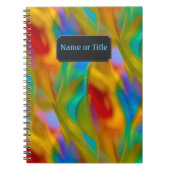 Farbenfrohe Glass-Regenbogen "Flammen" - eigener N Notizblock (Vorderseite)