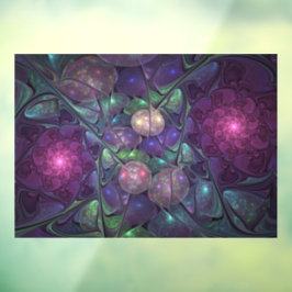 Farbenfrohe Glitterwochen Modernes Abstraktes Frak Fensteraufkleber